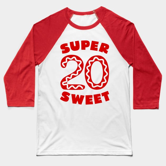 Super Sweet 20 Donut Baseball T-Shirt by colorsplash